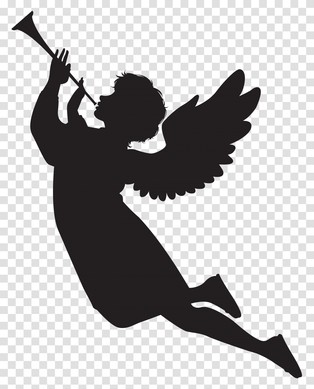 Silhouette Of Angel Clipart, Word Transparent Png