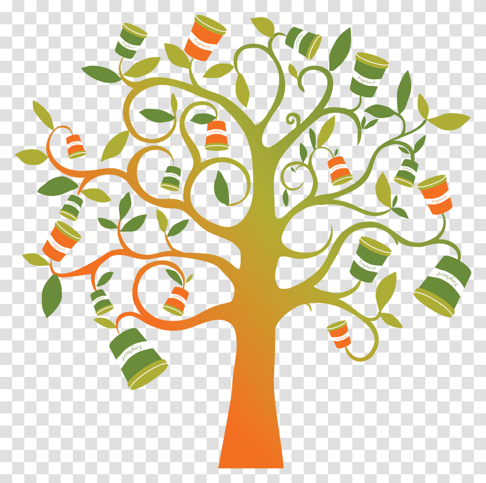 Silhouette Of Apple Tree, Doodle Transparent Png