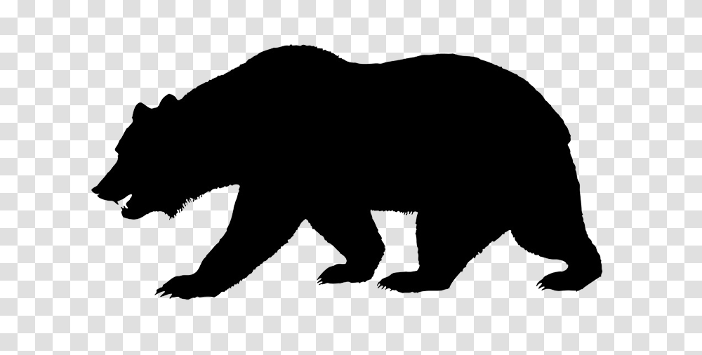 Silhouette Of Bear Jogging Through The Forest A Forest Animal, Wildlife, Mammal, Black Bear, Panther Transparent Png