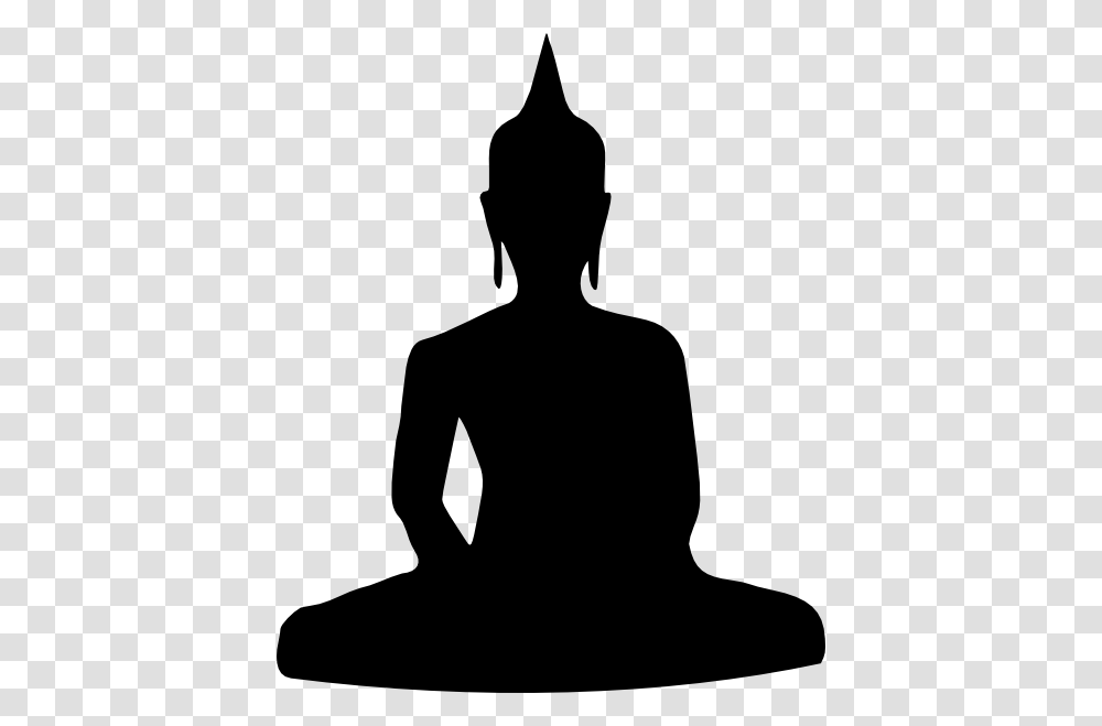 Silhouette Of Buddha Sitting Clip Art Free Vector, Person, Human, Hoodie, Sweatshirt Transparent Png