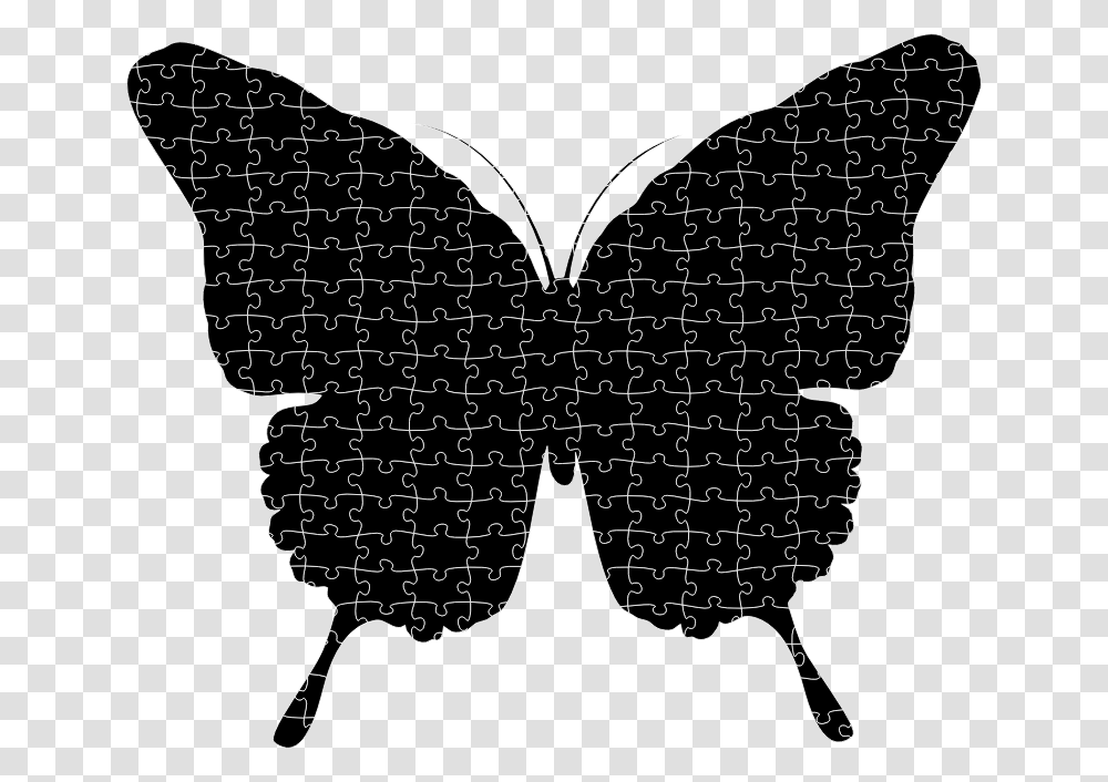 Silhouette Of Butterfly, Heart, Face, Stencil Transparent Png