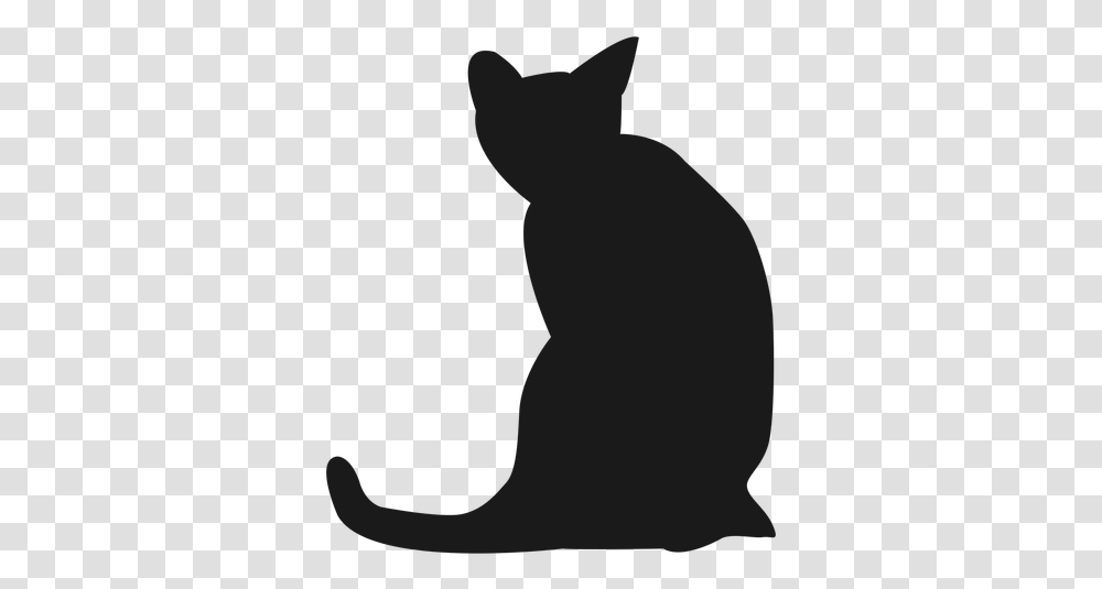 Silhouette Of Cat Sitting Vector, Pet, Animal, Mammal, Person Transparent Png