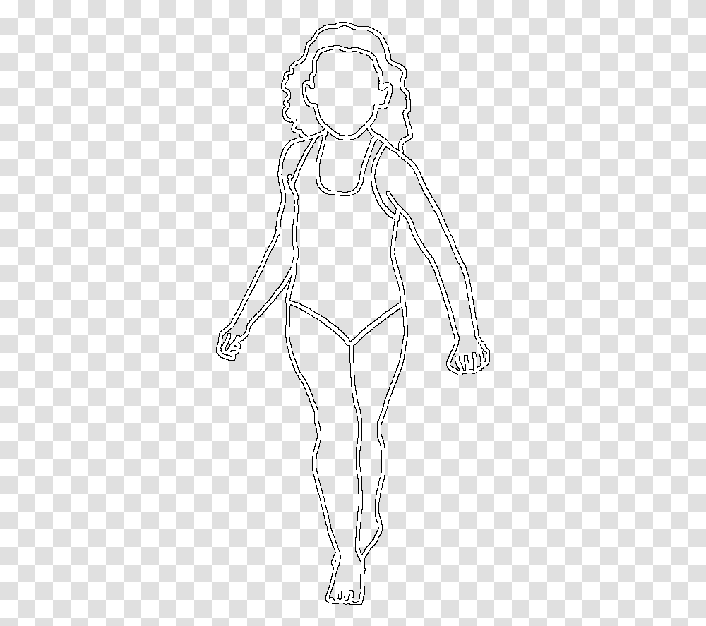 Silhouette Of Child Running Line Art, Label, Person, Human Transparent Png