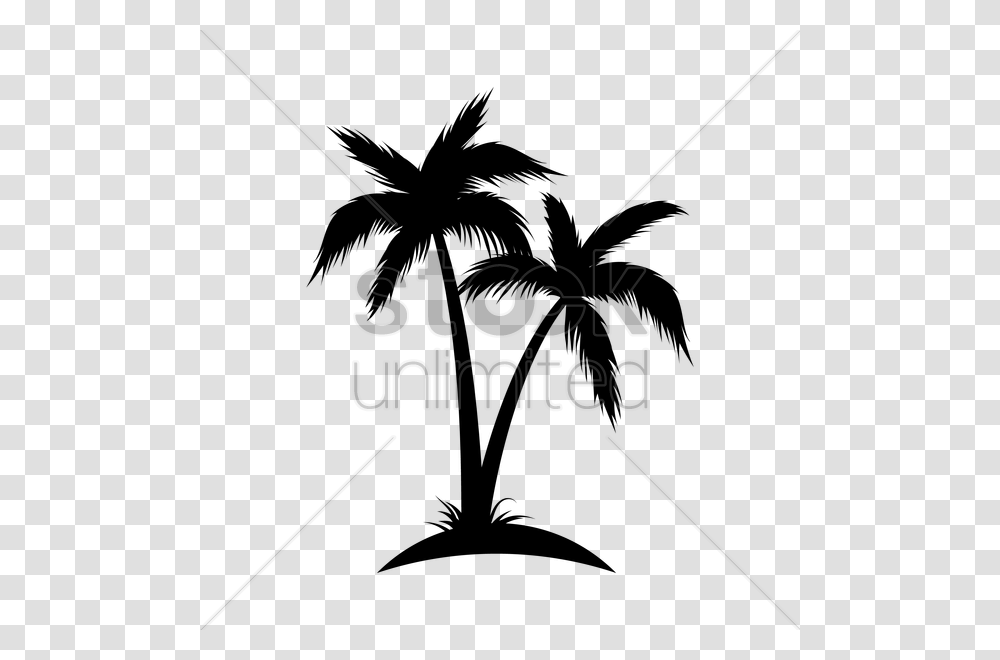 Silhouette Of Coconut Tree Vector Image, Triangle, Arrow Transparent Png