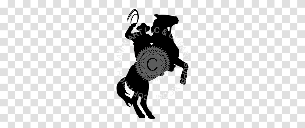 Silhouette Of Cowboy On Horse, Machine, Person, Rotor, Coil Transparent Png