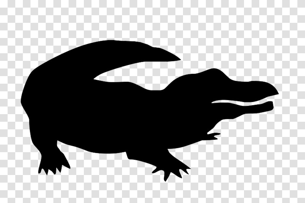 Silhouette Of Crocodile Zoo Animals Unit Animal, Mammal, Wildlife, Horse, Rodent Transparent Png