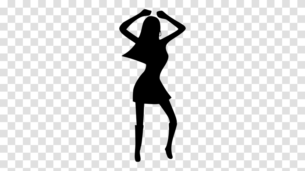 Silhouette Of Female Dancer Vector Image Disco Dancer Silhouette, Gray, World Of Warcraft Transparent Png