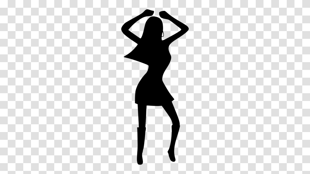 Silhouette Of Female Dancer Vector Image, Gray, World Of Warcraft Transparent Png