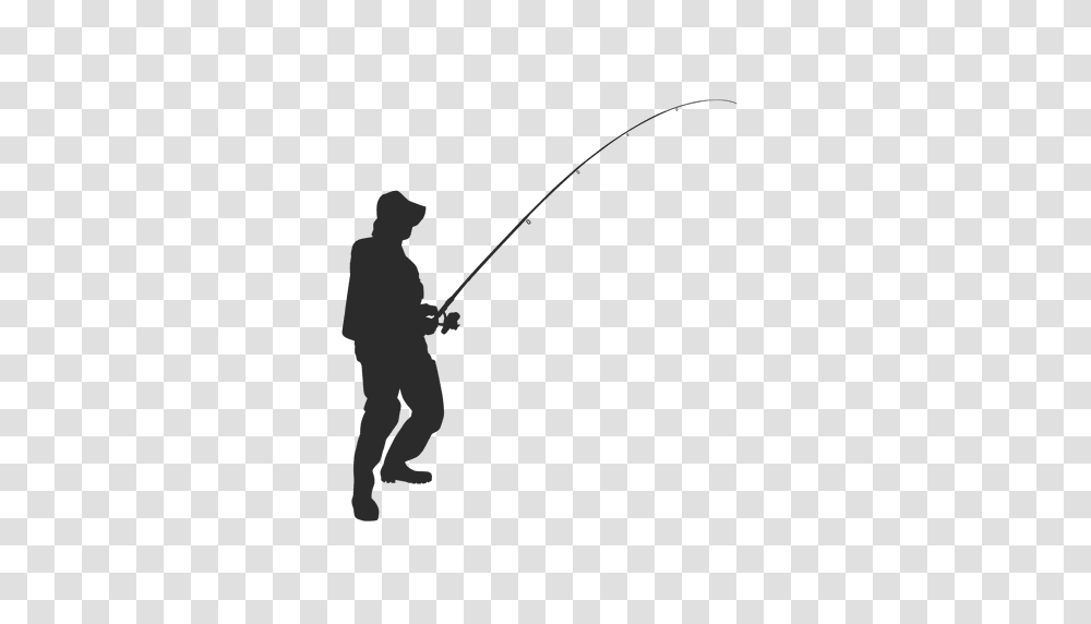 Silhouette Of Fishing Fisherman, Water, Bow, Outdoors, Person Transparent Png