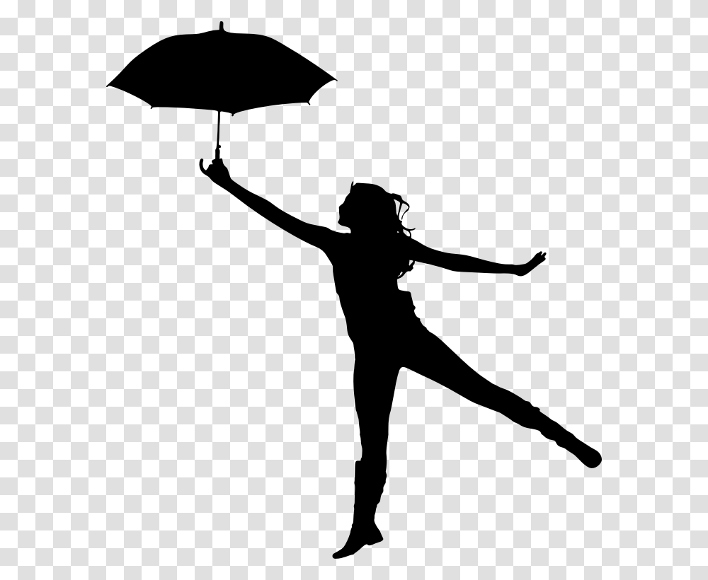 Silhouette Of Girl With Umbrella, Gray, World Of Warcraft Transparent Png