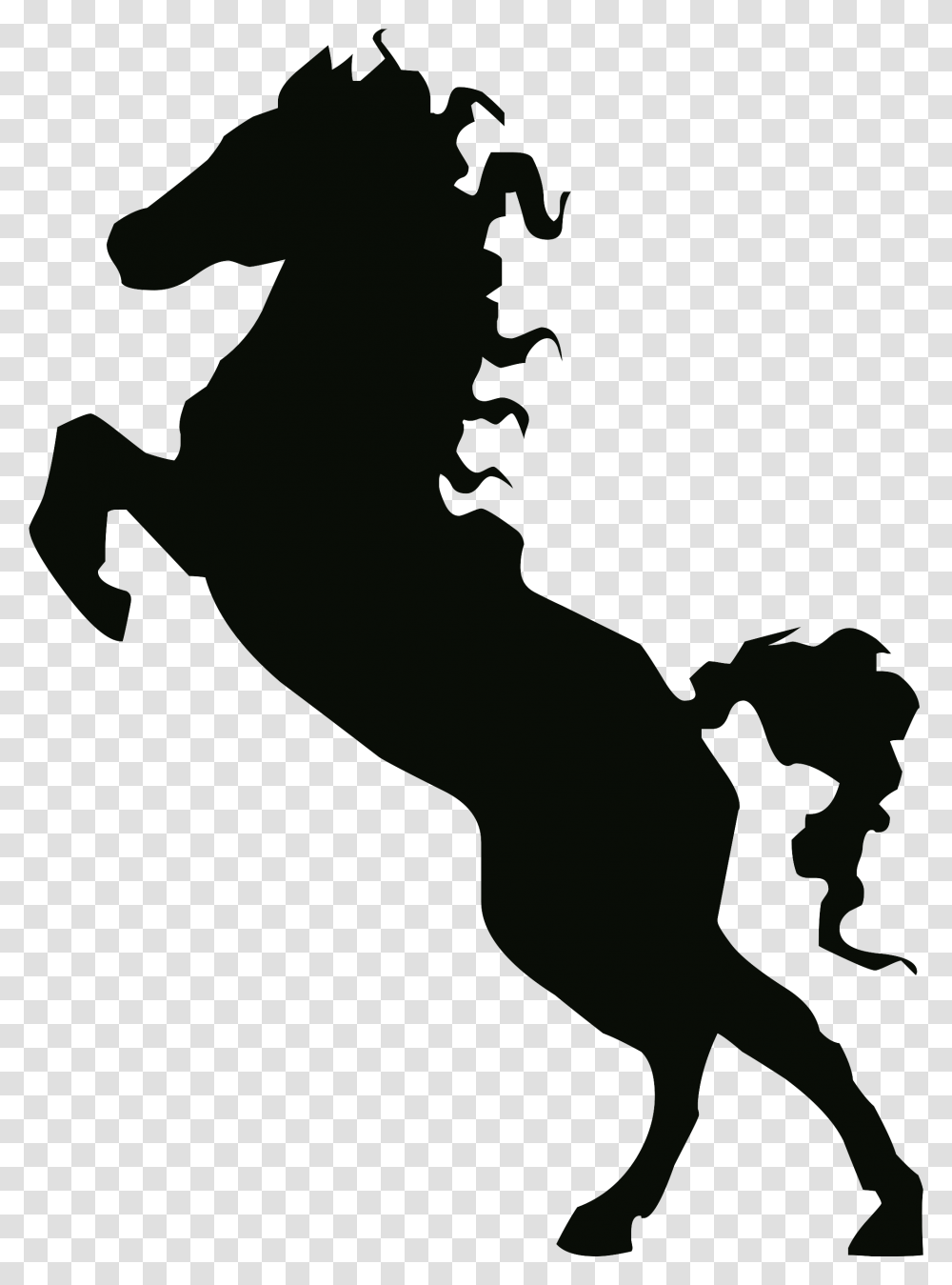 Silhouette Of Horse Rearing, Person, Human, People, Hurdle Transparent Png