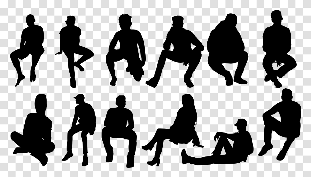 Silhouette Of Human Sitting, Person, People, Duel, Knight Transparent Png