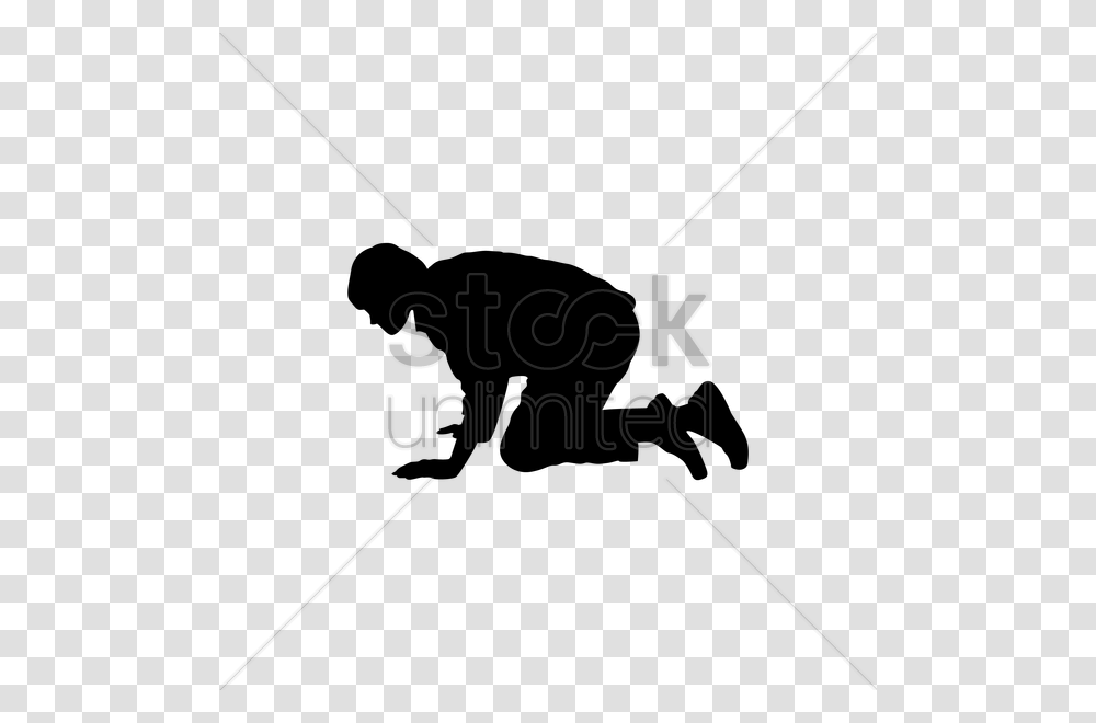 Silhouette Of Man Crawling Clipart Illustration, Triangle, Face, Sport Transparent Png