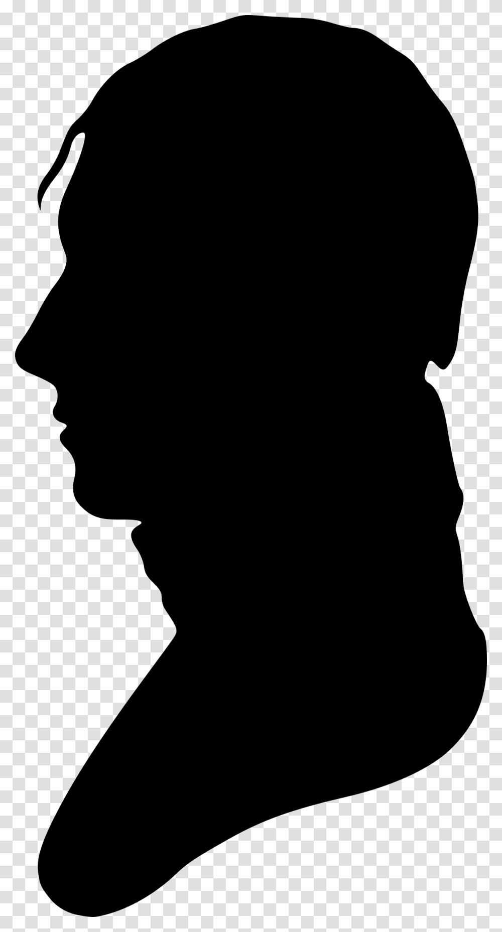 Silhouette Of Man Facing Left No Man Side Face Silhouette, Gray, World Of Warcraft Transparent Png