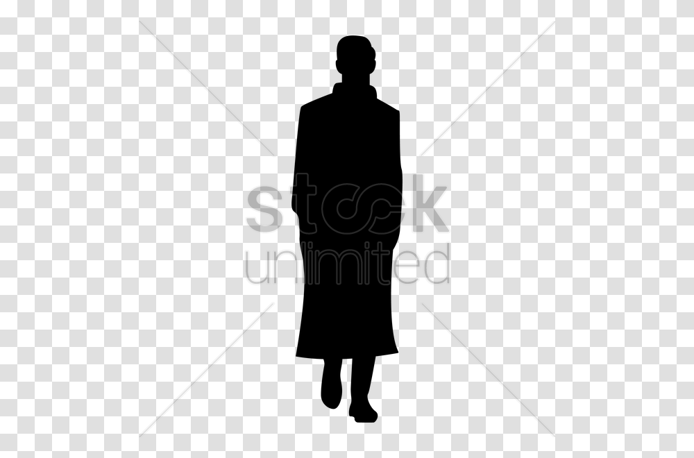 Silhouette Of Man Walking Vector Image, Triangle Transparent Png