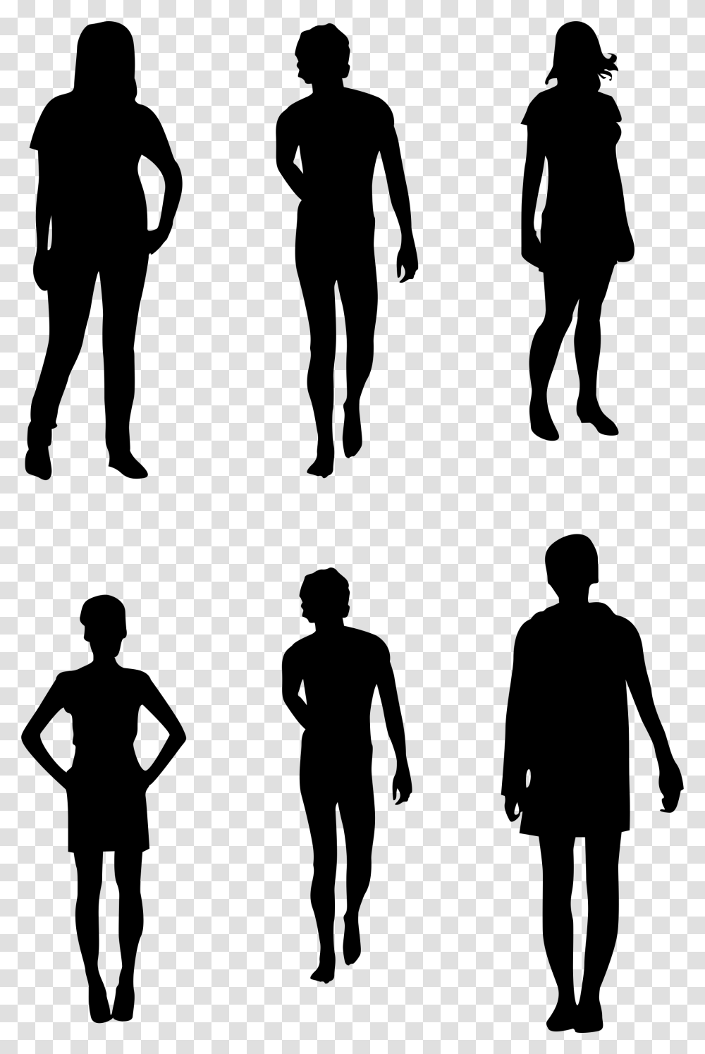 Silhouette Of Person, Stencil, People, Hand, Standing Transparent Png