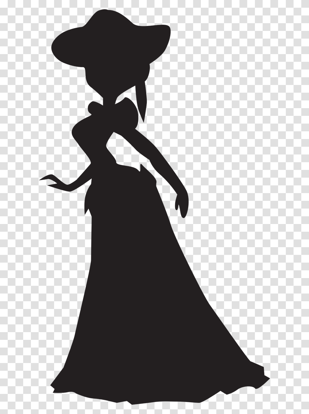 Silhouette Of Womanladylady In A Ballroom Dresssilhouette Dama, Dance Pose, Leisure Activities, Person Transparent Png