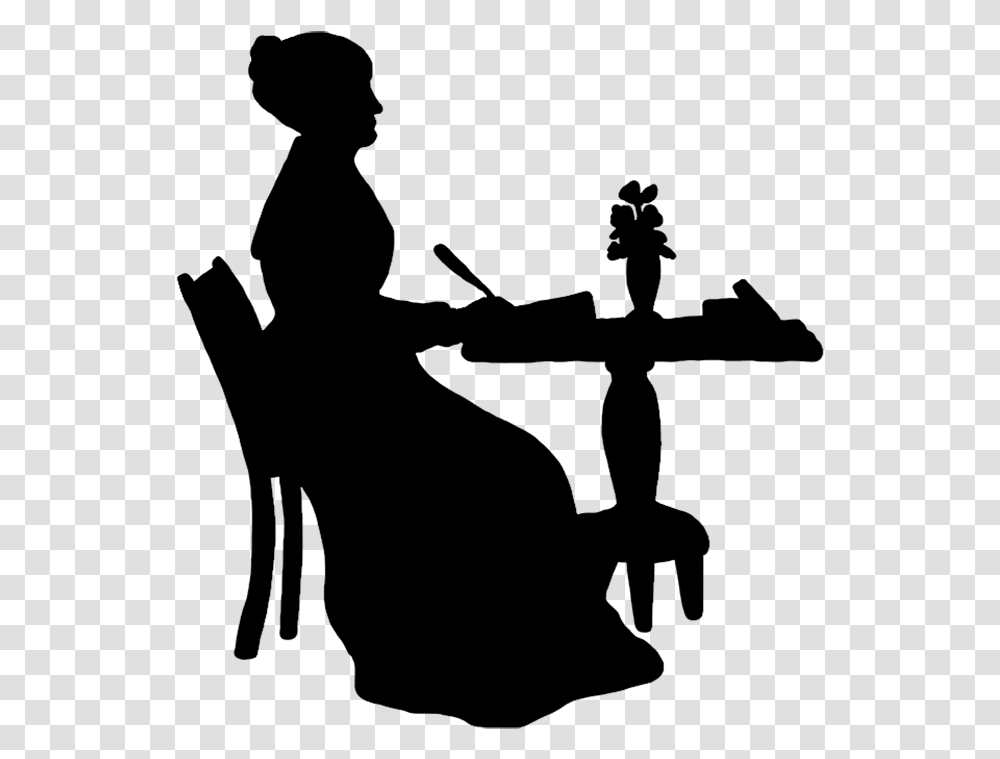 Silhouette Of Writing A Book, Gray, World Of Warcraft Transparent Png