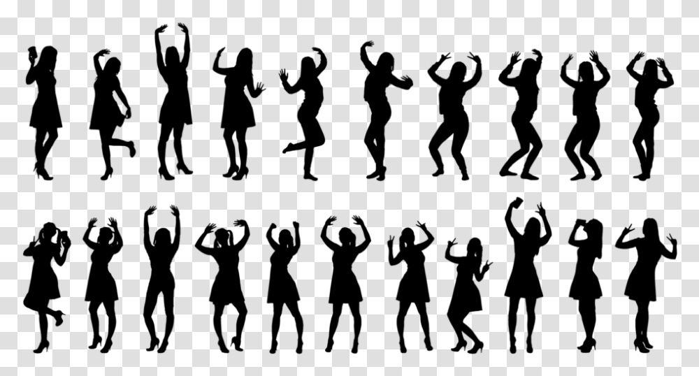 Silhouette People Dancing, Gray, World Of Warcraft Transparent Png