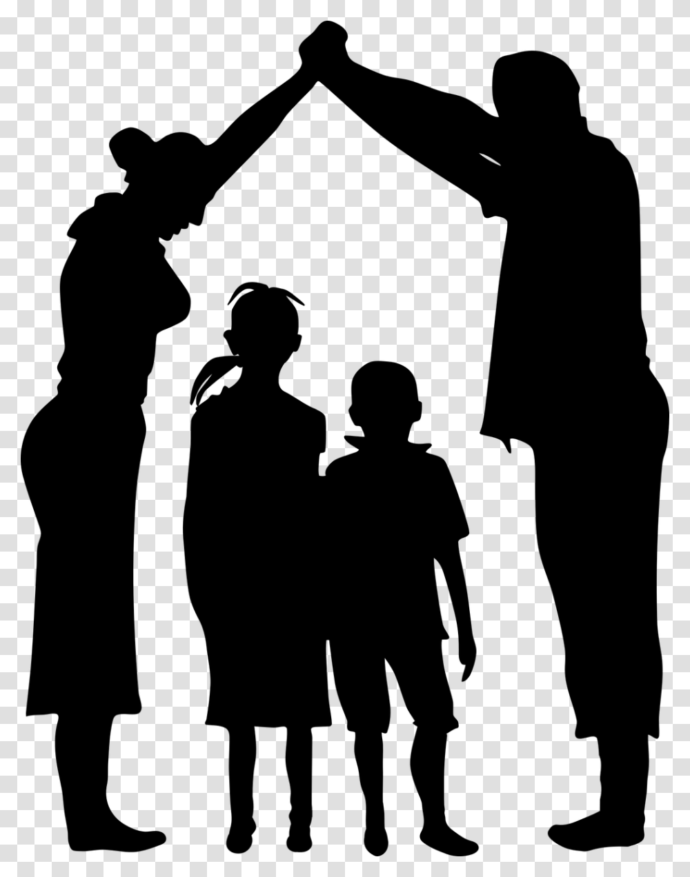 Silhouette People Family, Gray, World Of Warcraft Transparent Png