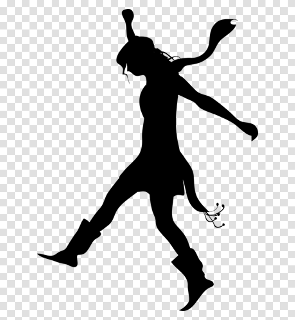 Silhouette People Silhouette Girl Jumping, Gray, World Of Warcraft Transparent Png