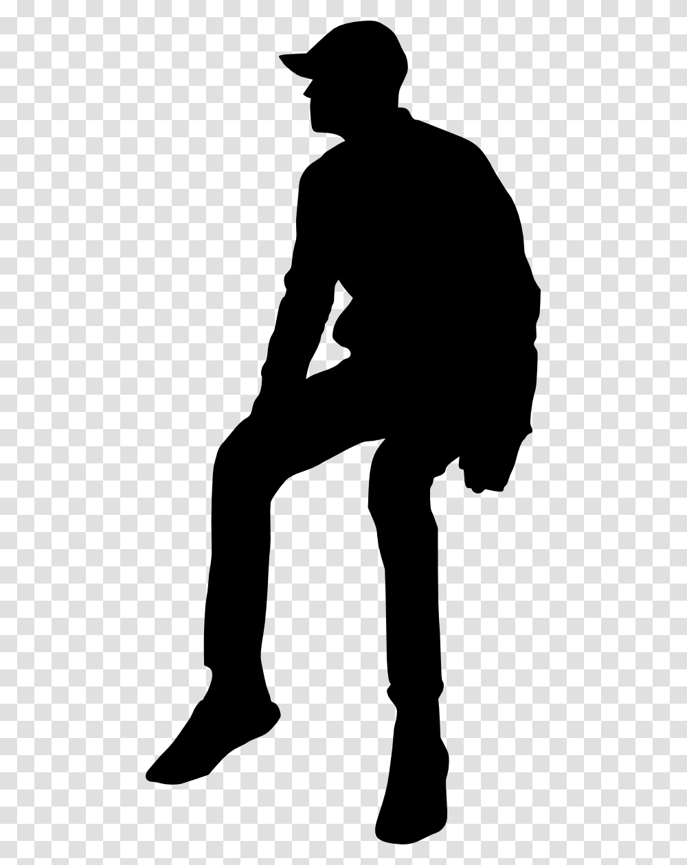 Silhouette People Sitting Down, Person, Human, Stencil, Kneeling Transparent Png