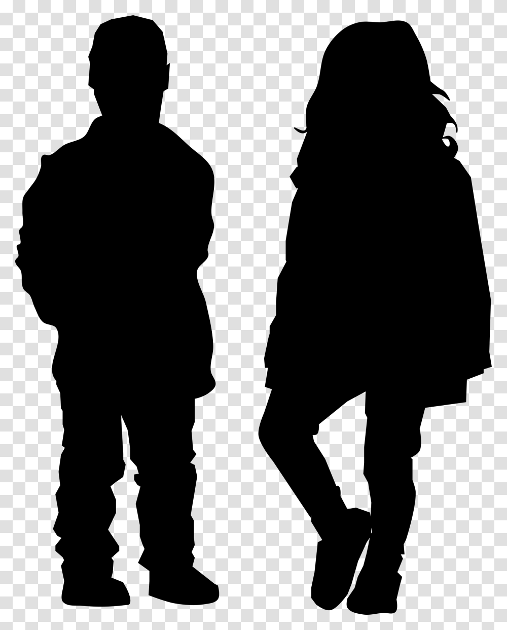 Silhouette Person Clip Art Couple Walking Silhouette, Gray, World Of Warcraft Transparent Png