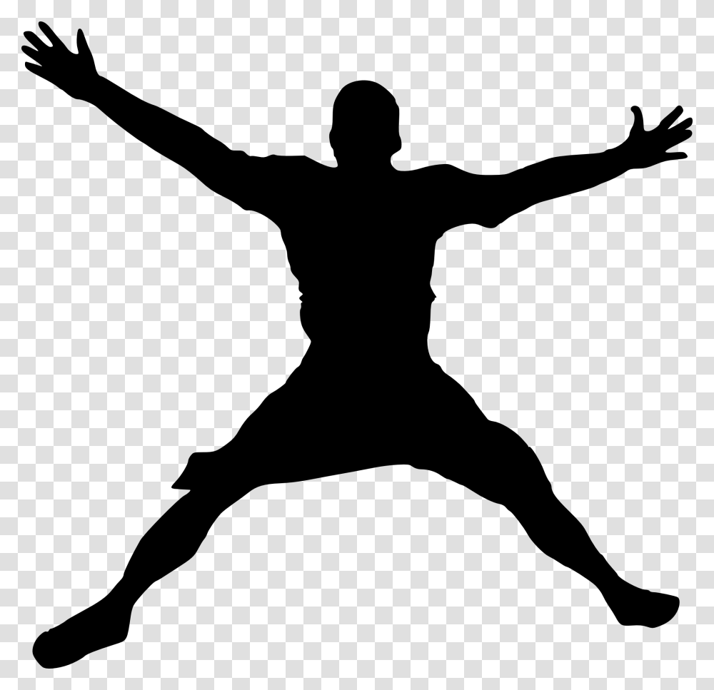 Silhouette Person Dance Clip Art Silhouette Of Person Jumping, Human, Stencil, People, Kicking Transparent Png