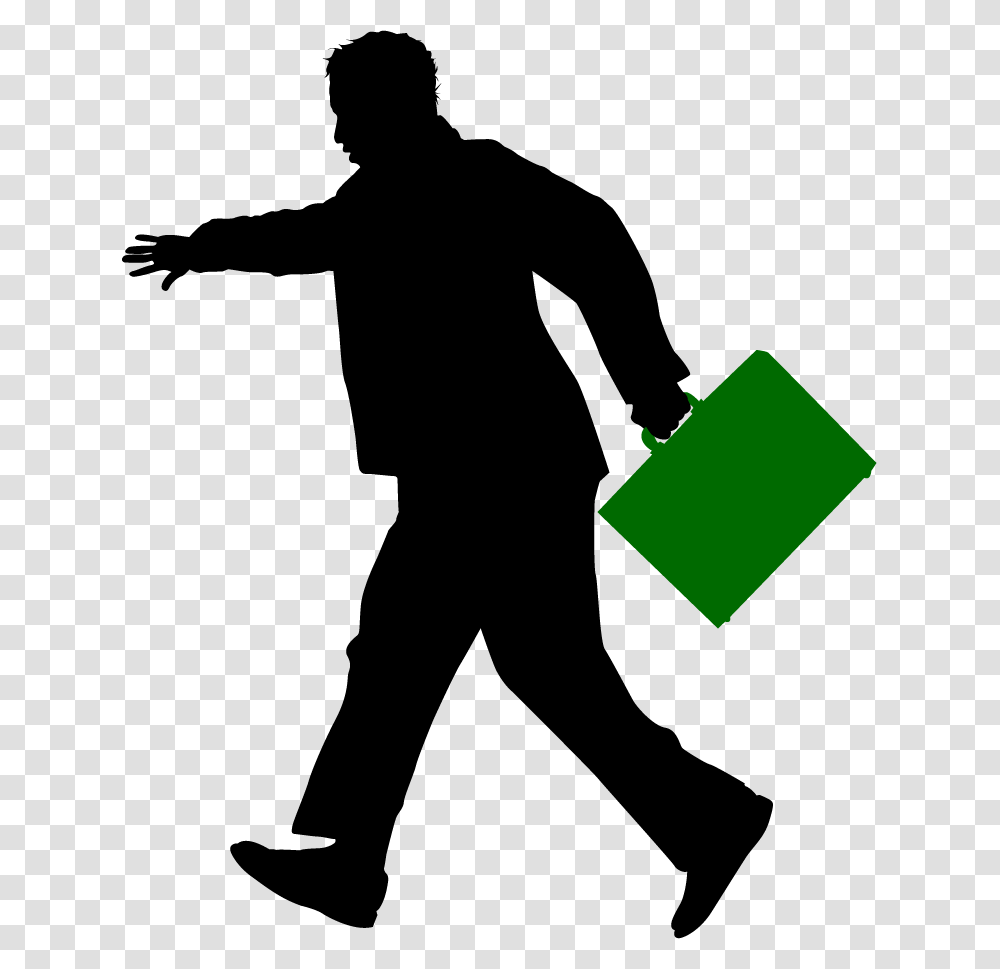 Silhouette, Person, Human, Bag, Briefcase Transparent Png