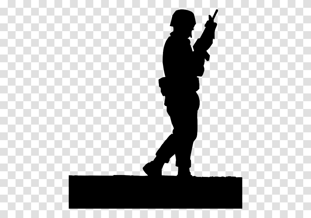 Silhouette, Person, Standing, Kneeling Transparent Png