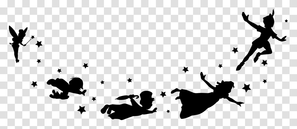 Silhouette Peter Pan Clipart, Gray, World Of Warcraft Transparent Png
