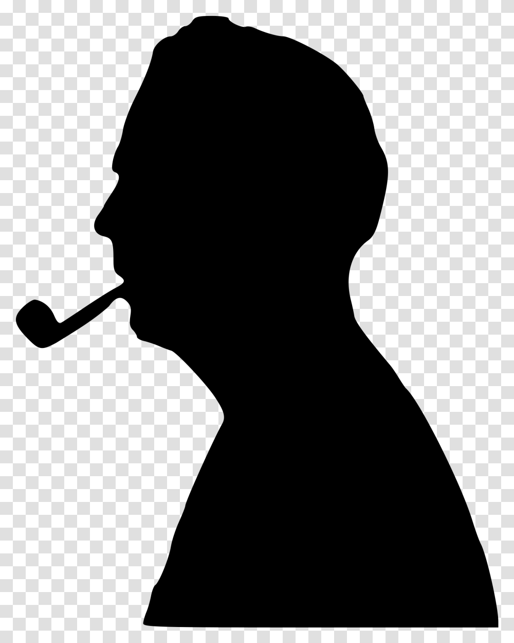 Silhouette Photography Mind Drawing Man Is Smoking, Gray, World Of Warcraft Transparent Png