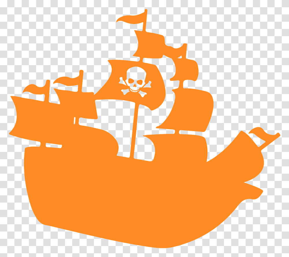 Silhouette Pirate Ship Transparent Png
