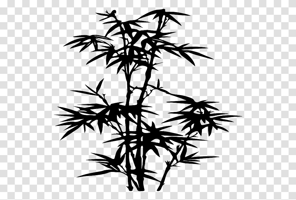 Silhouette Plants Bamboo Leaf Tree Danny Allen Bamboo Silhouette, Stencil Transparent Png