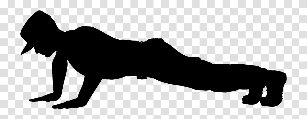 Silhouette Push Ups Clipart, Gray, World Of Warcraft Transparent Png
