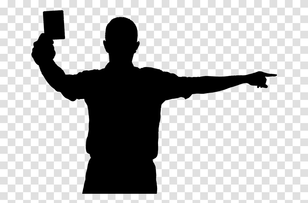 Silhouette Referee Black Sports Signal Whistle Silueta Arbitro De Futbol, Gray, World Of Warcraft Transparent Png