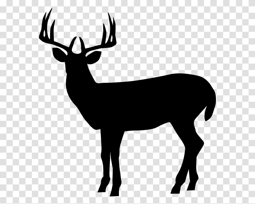 Silhouette Roe Deer Clip Art Illustration Elk Deer Silhouette Background, Gray, World Of Warcraft Transparent Png