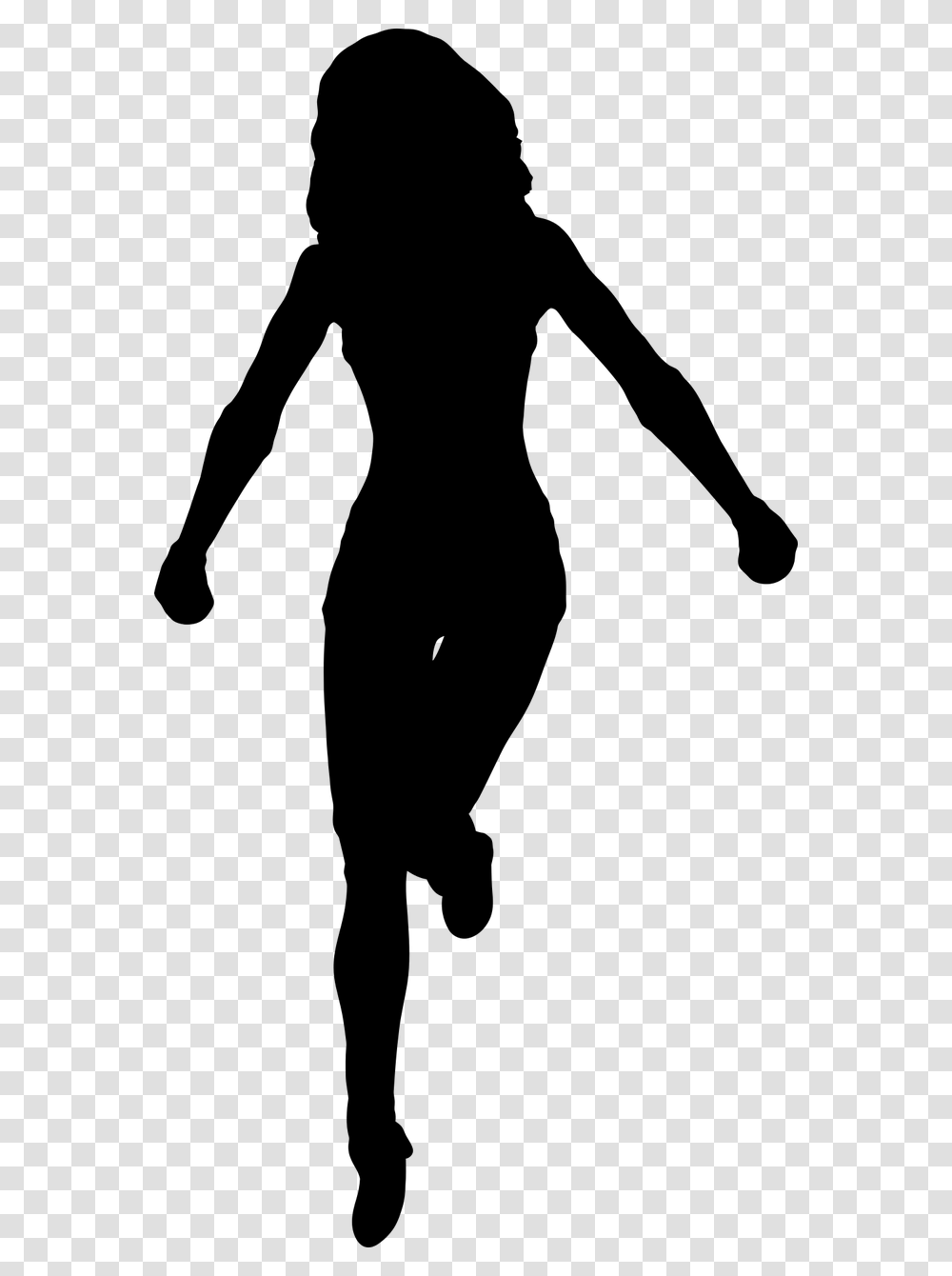 Silhouette Royalty Free Female Clip Art Kicking Ball Clipart Girl, Gray, World Of Warcraft Transparent Png