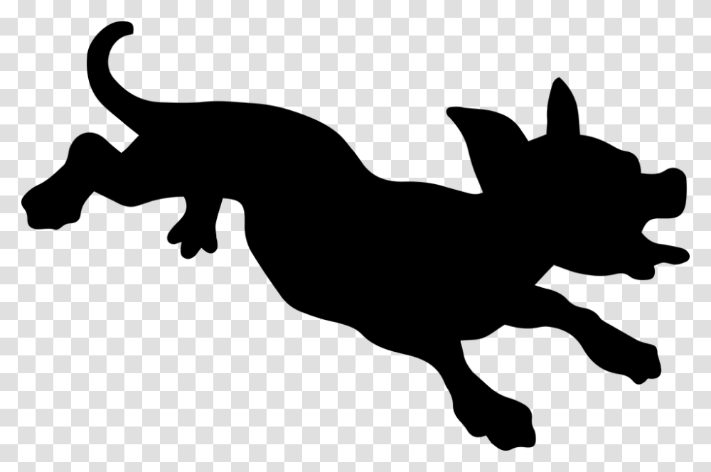 Silhouette Running Cartoon Dog, Gray, World Of Warcraft Transparent Png