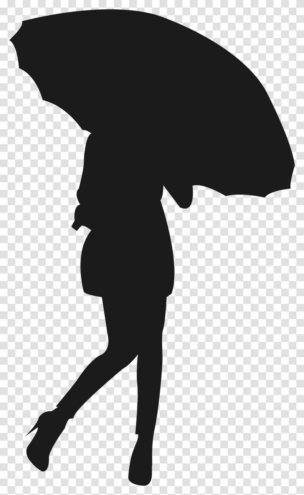 Silhouette Scalable Vector Graphics Umbrella Icon Femme Sous La Pluie Silhouette, Person, Human, Stencil Transparent Png