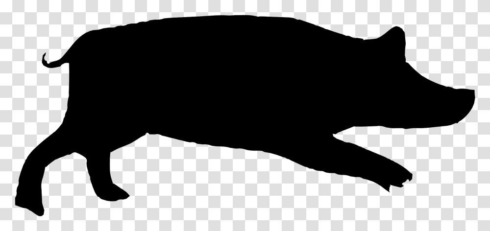 Silhouette Scared Pig Silhouette, Gray, World Of Warcraft Transparent Png