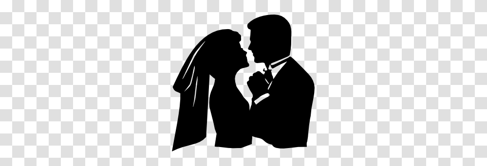 Silhouette Silhouette Bride, Person, Stencil, Hoodie Transparent Png