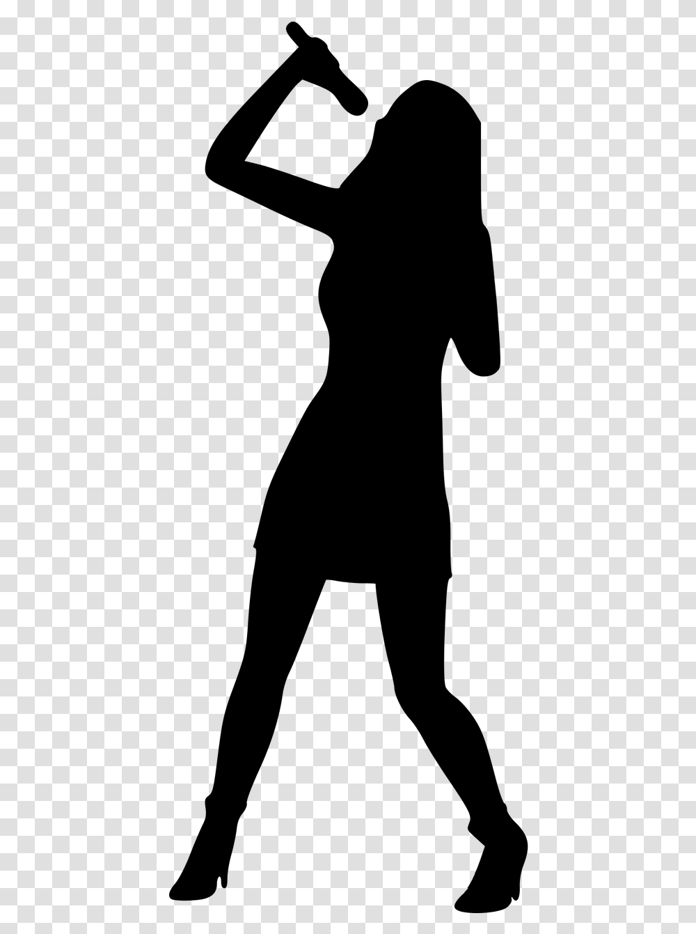 Silhouette Singing Woman Woman Singing Silhouette, Gray, World Of Warcraft Transparent Png