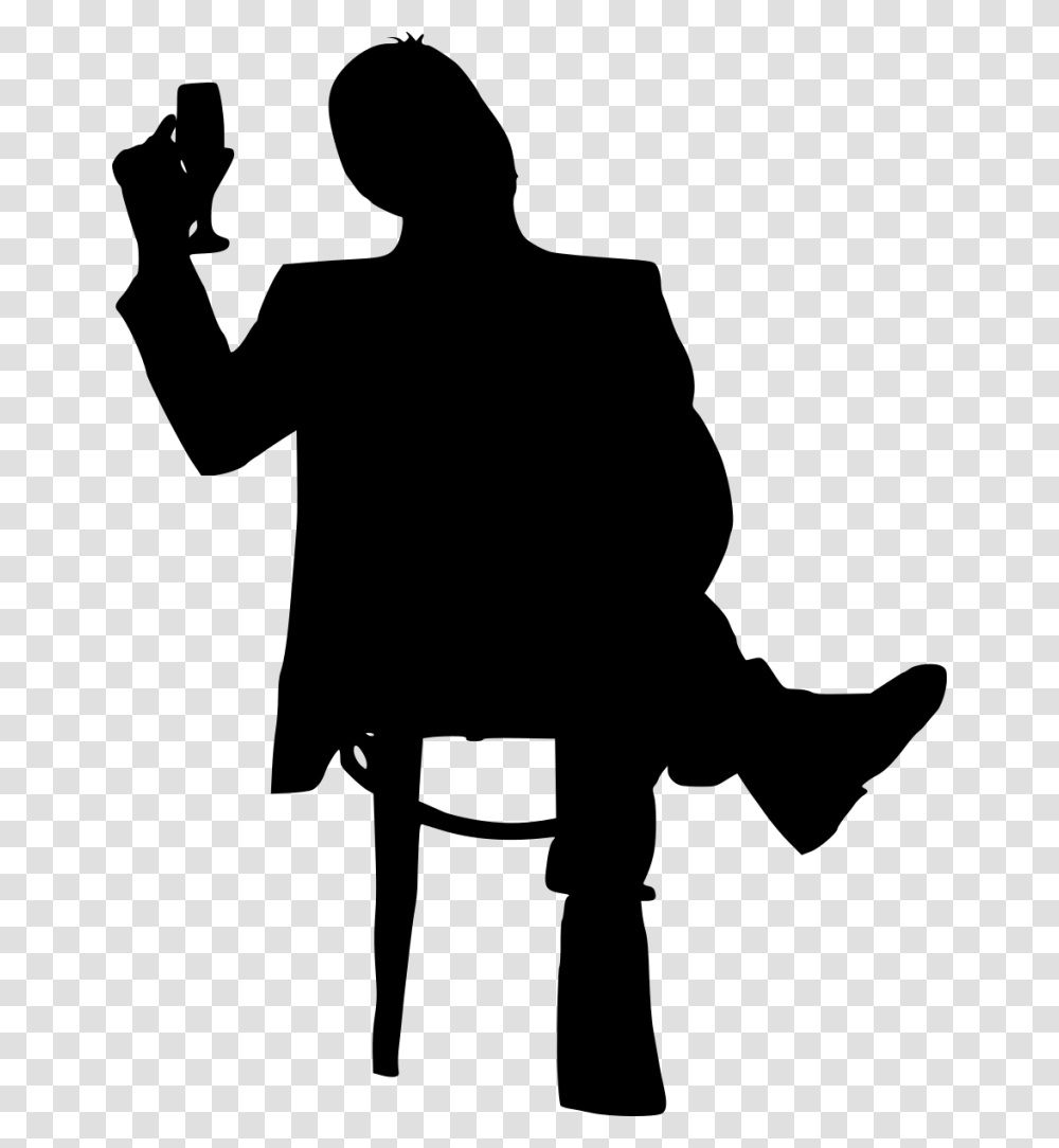 Silhouette Sitting In Chair, Gray, World Of Warcraft Transparent Png