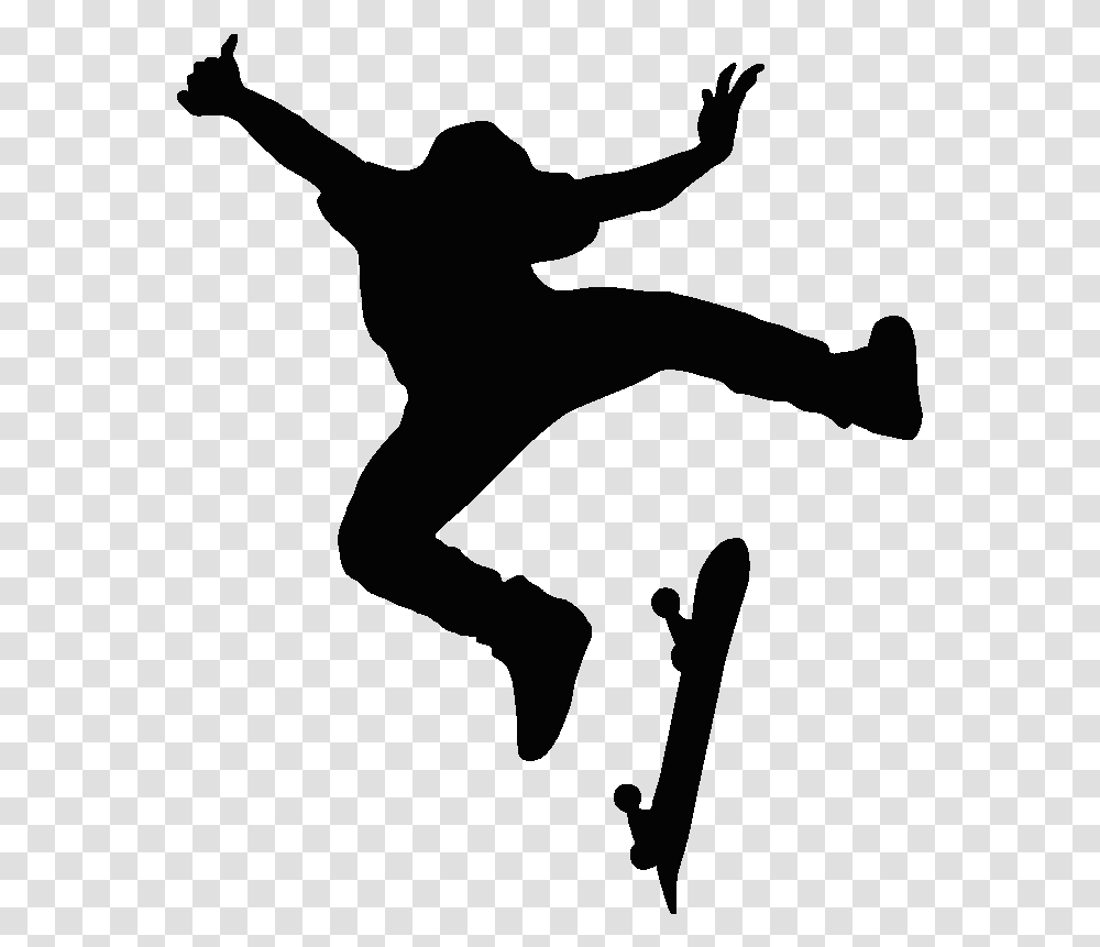 Silhouette Skateboard, Person, Dance, Ninja, Kicking Transparent Png