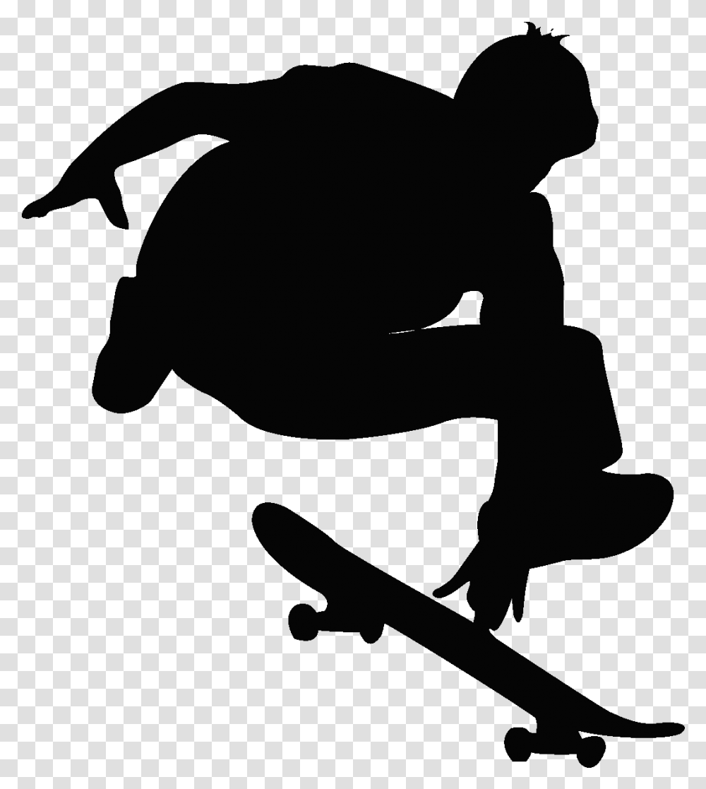 Silhouette Skater, Person, Human, Photography, Kneeling Transparent Png