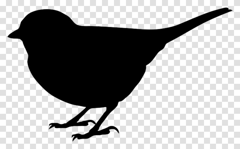 Silhouette Small Bird Cow Vector Free, Animal, Blackbird, Waterfowl Transparent Png