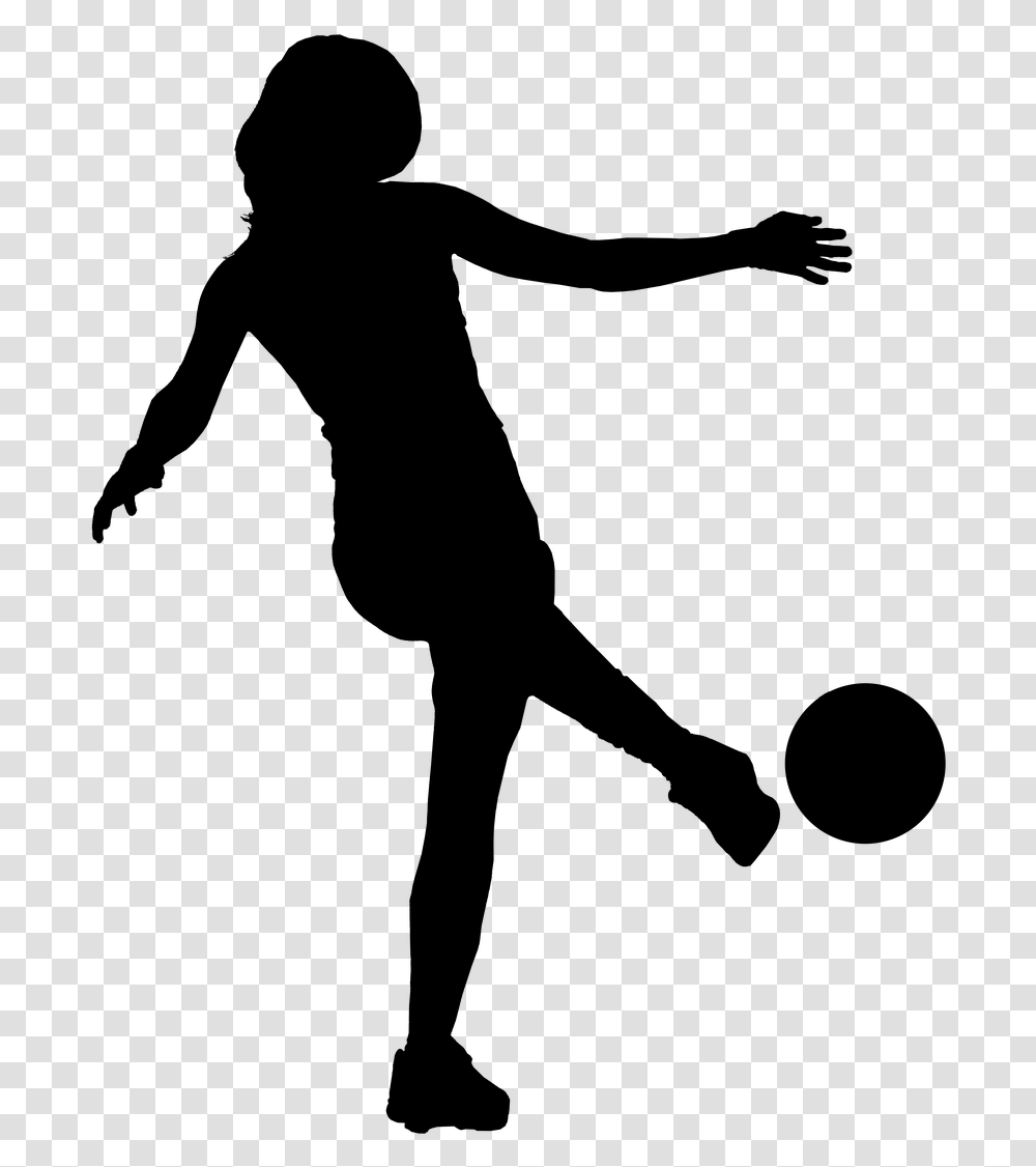Silhouette Soccer Sports Black Football Kick, Outdoors, Nature, Astronomy, Outer Space Transparent Png