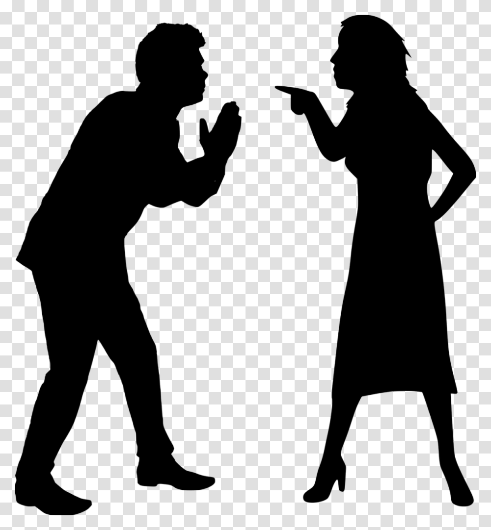 Silhouette Sorry Forgive Angry Apologize Apology Silhouette Of Two People Fighting, Gray, World Of Warcraft Transparent Png