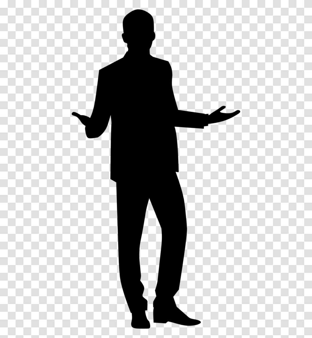 Silhouette Stock Photography Cartoon Silhouette Man, Gray, World Of Warcraft Transparent Png